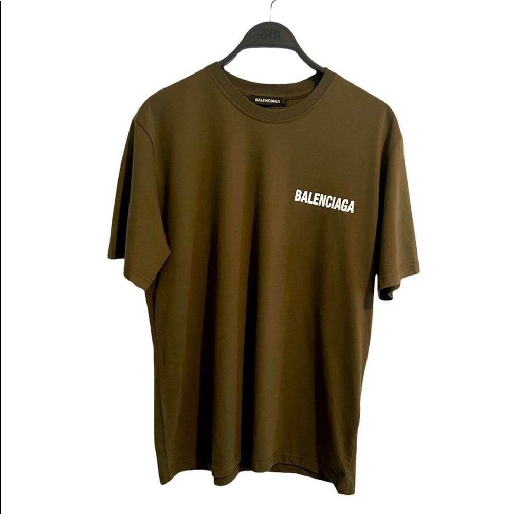 Balenciaga Army Green T-Shirt